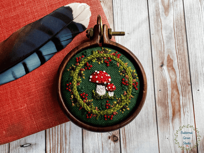 Mushroom Forest - Micro Embroidery